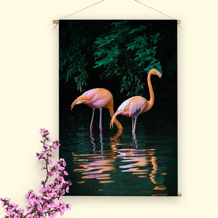 Zwei Flamingos