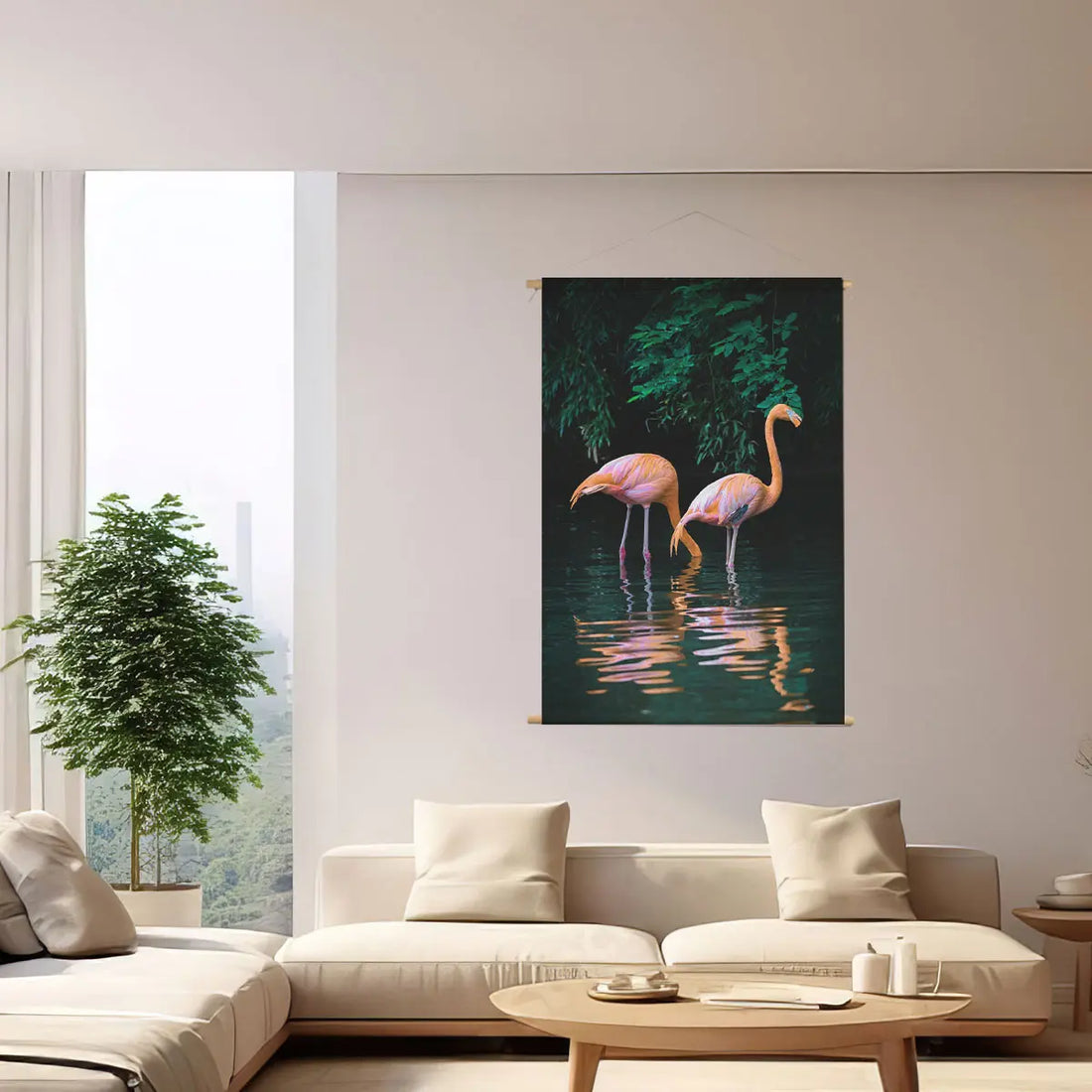 Zwei Flamingos