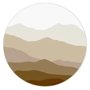 Serene bergen in aardetinten