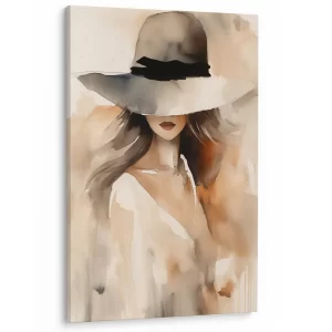 Elegante dame in zachte aquarel