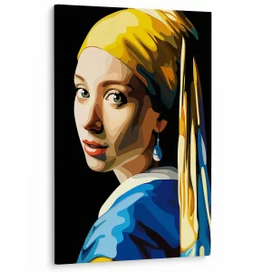 Moderne interpretatie meisje met parel