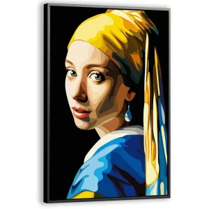 Moderne interpretatie meisje met parel