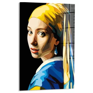 Moderne interpretatie meisje met parel